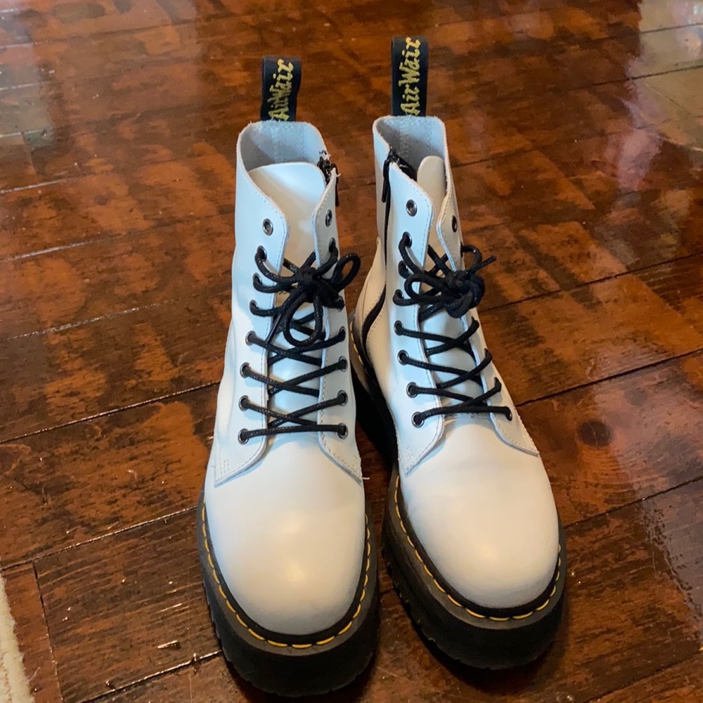 white jadon platform doc martens